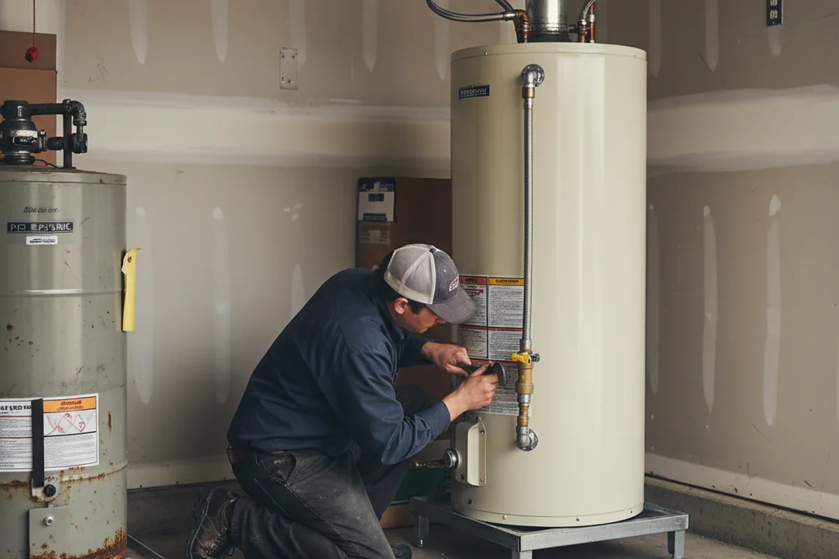 Water heater and shutoff valve replacement in Totz